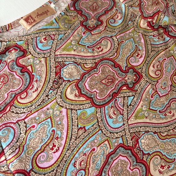 Y2K Fairycore Boho Paisley Whimsy Festival Bell Sleeve Top Shirt Womens Sz Small - Picture 3 of 3